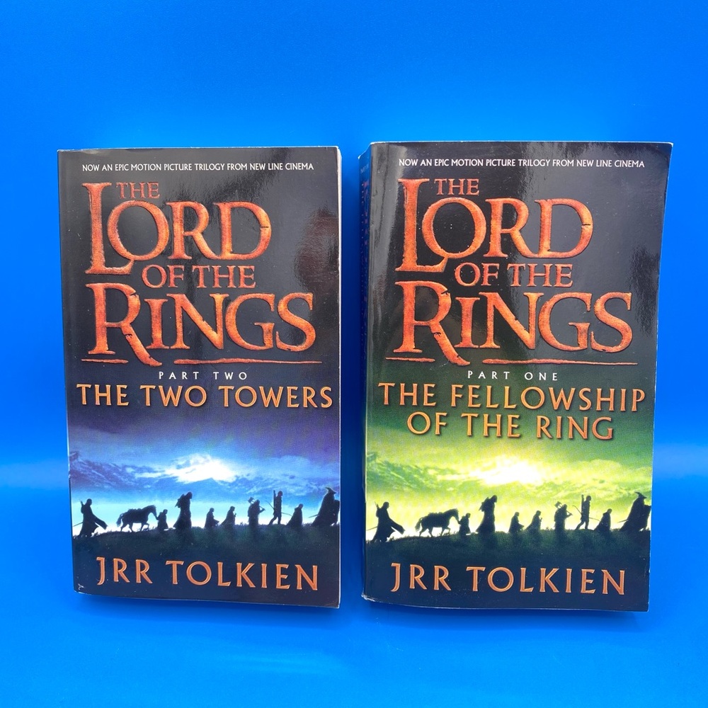 Lord Of The Rings Fellowship Of The Ring The Two Towers Novel Book Set Part 1 2